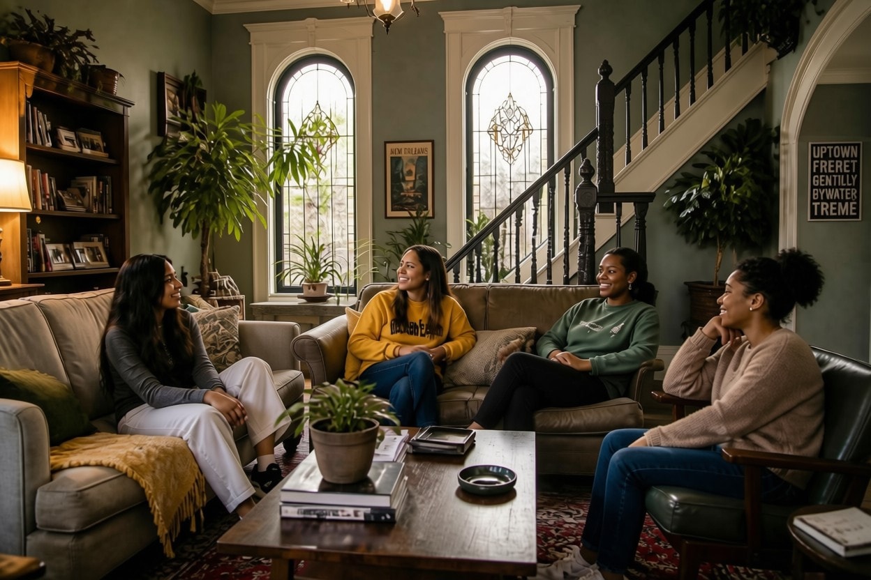 Safe furnished shared housing for youth in New Orleans